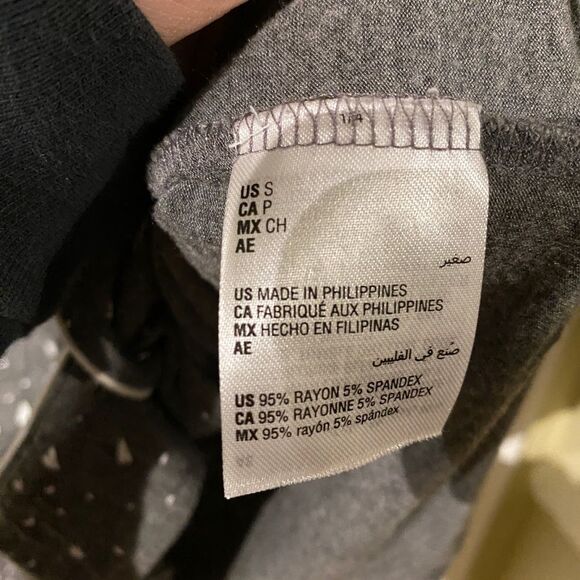 Jenni Intimates Pajama Set Gray White Print Women's Medium - Picture 9 of 11